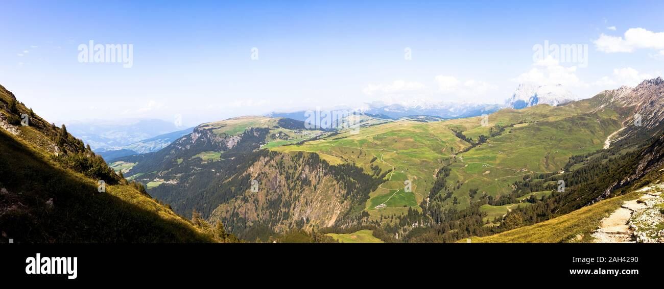 Italy, Trentino-Alto Adige, Scenic panorama of green Alps Stock Photo