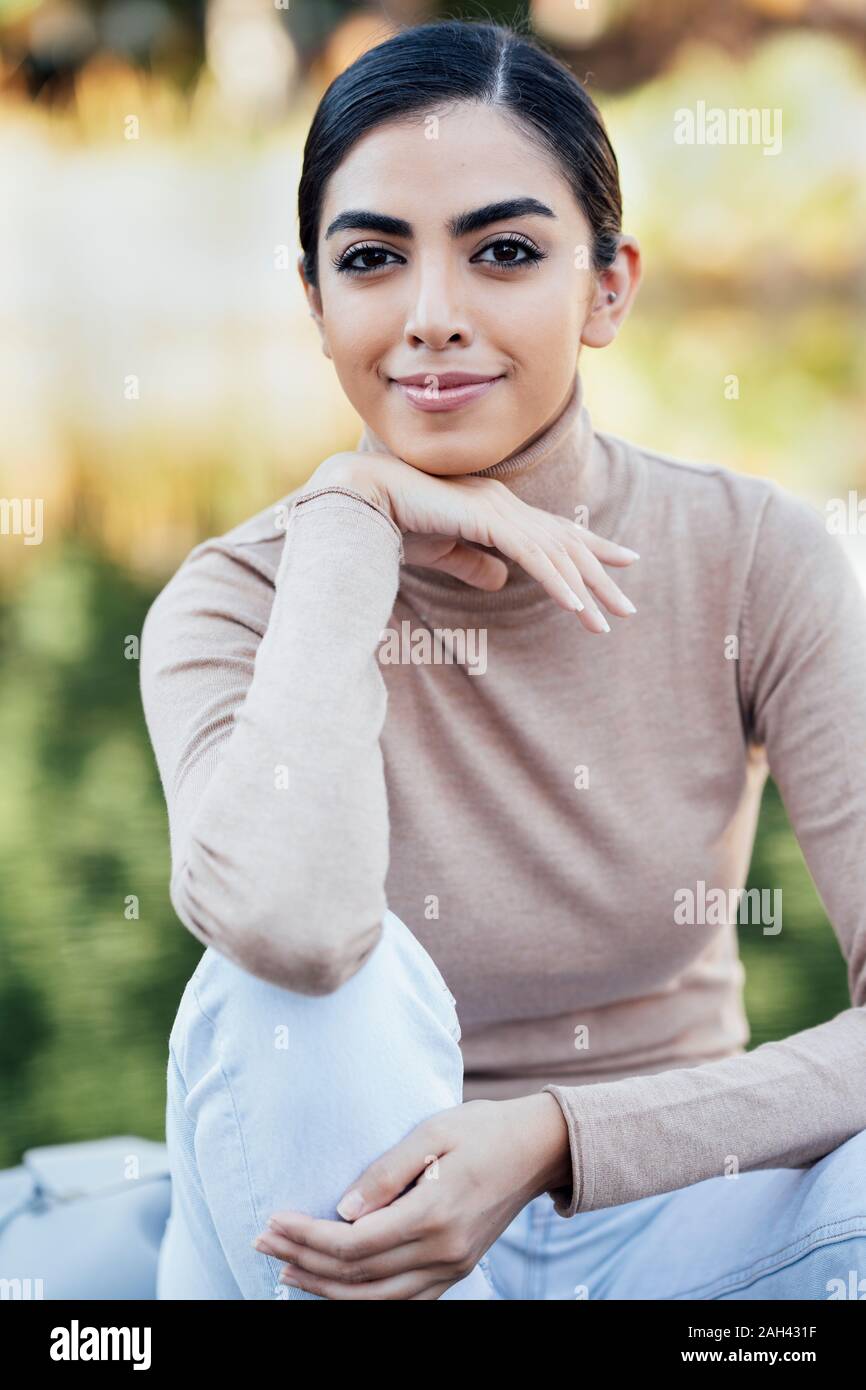 Beautiful young woman outdoors hi-res stock photography and images - Alamy