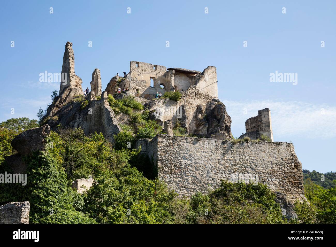 Austria, Lower Austria, Wachau, Durnstein, Durnstein castle ruins Stock Photo