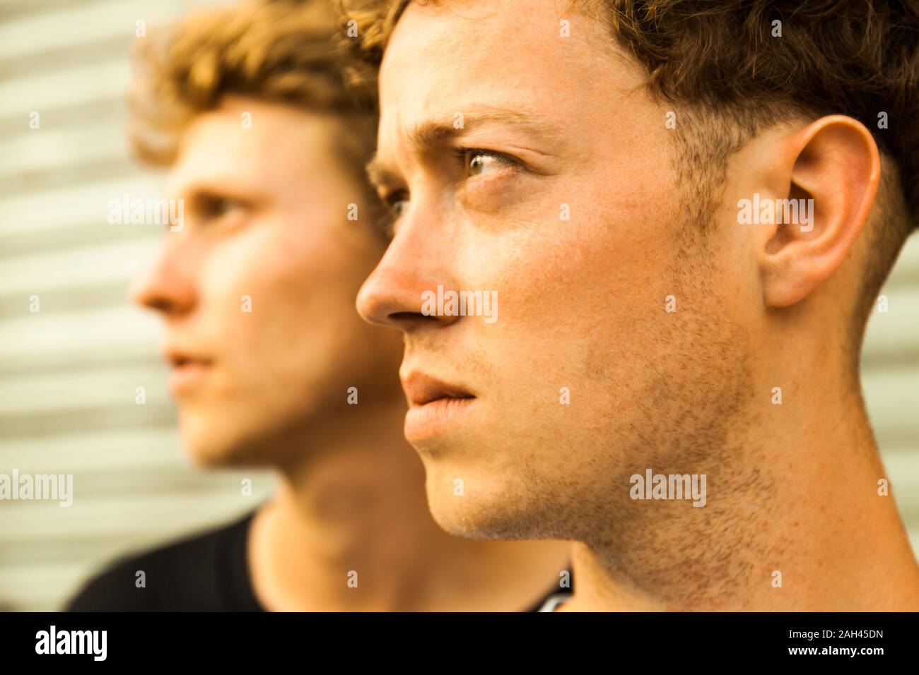 Portrait of strawberry blonde young men Stock Photo
