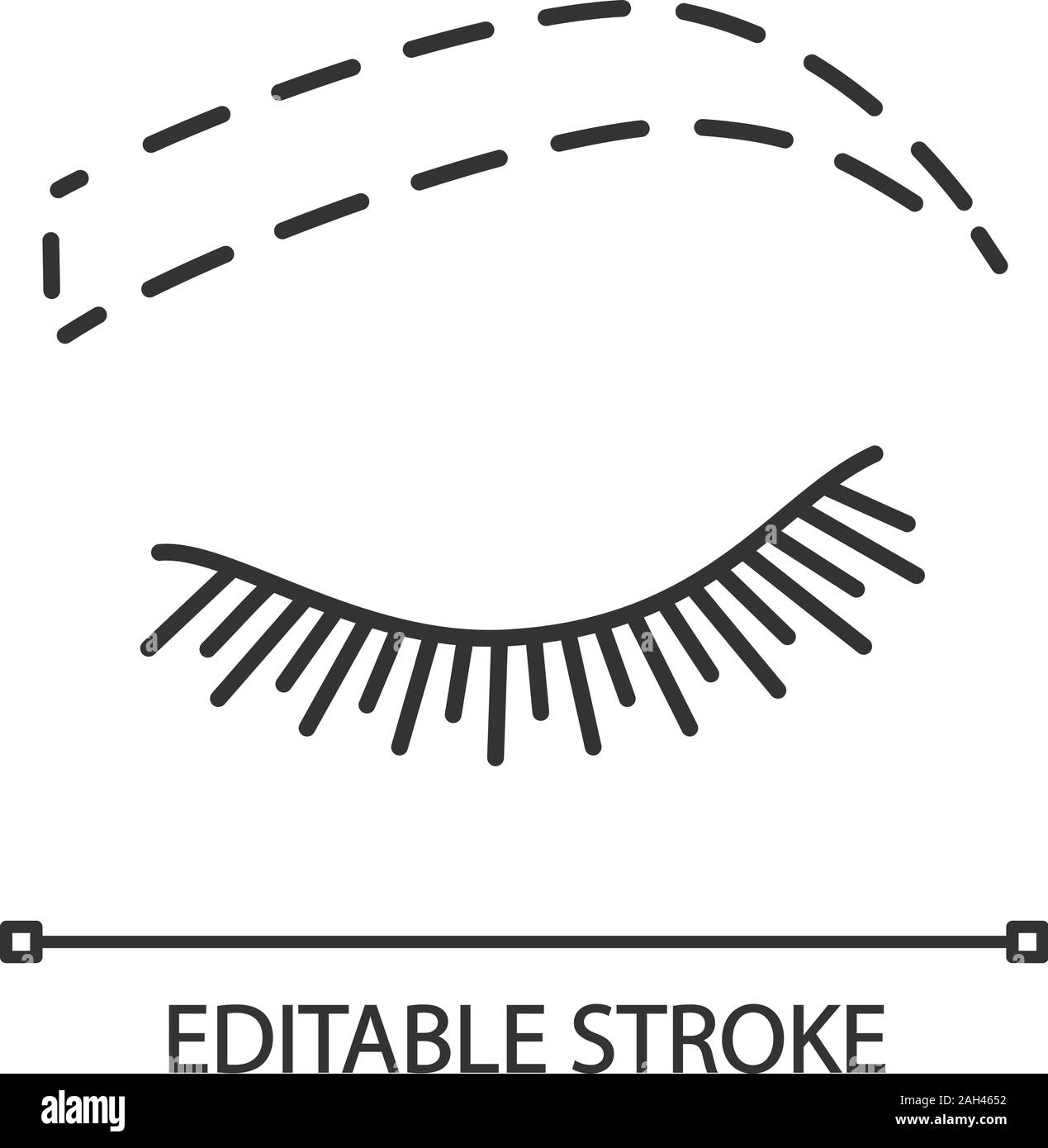 Eyebrow contouring linear icon. Thin line illustration. Brows shaping. Eyebrow makeup. Brows microblading or tattooing preparation. Contour symbol. Ve Stock Vector
