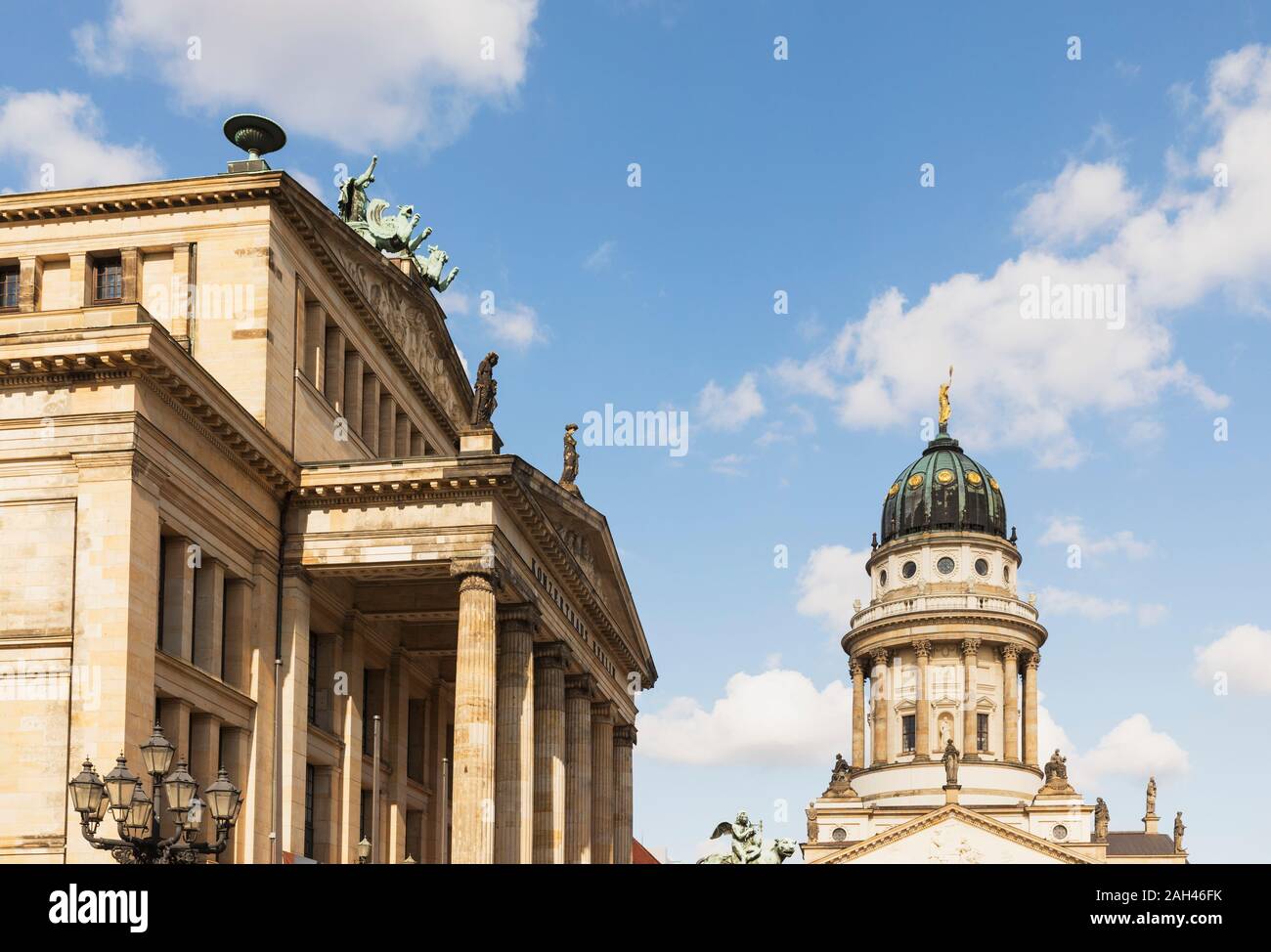 Germany, Berlin, Gendarmenmarkt, Konzerthaus Berlin and French Cathedral Stock Photo