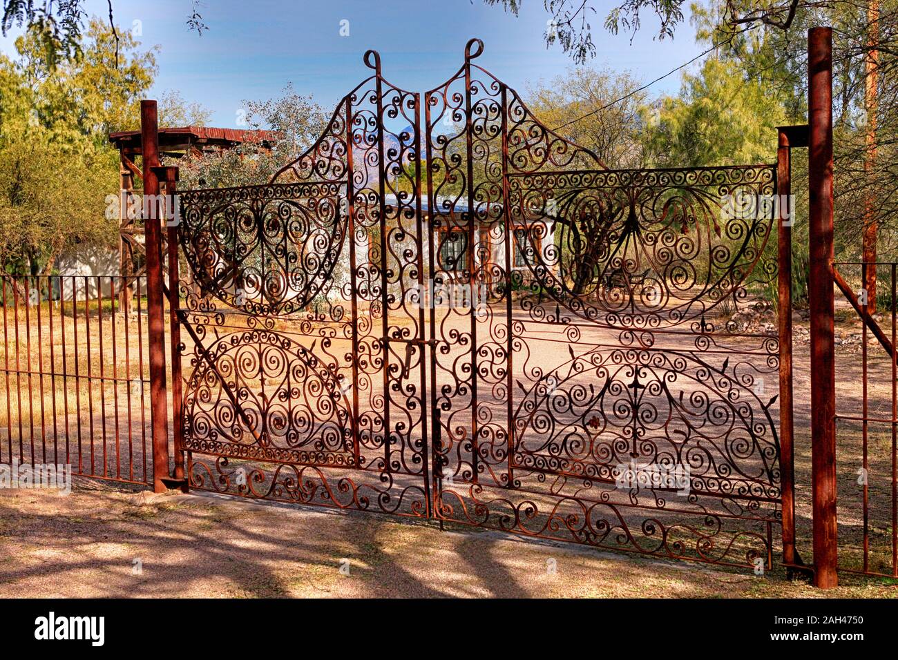 Wrought Iron Gates High Resolution Stock Photography And Images Alamy