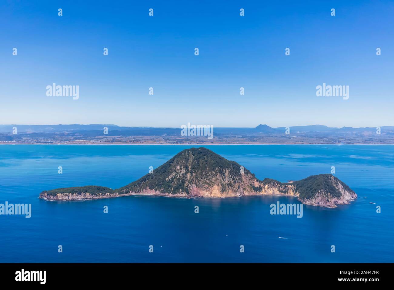 New Zealand, North Island, Whakatane, Aerial view of White Island