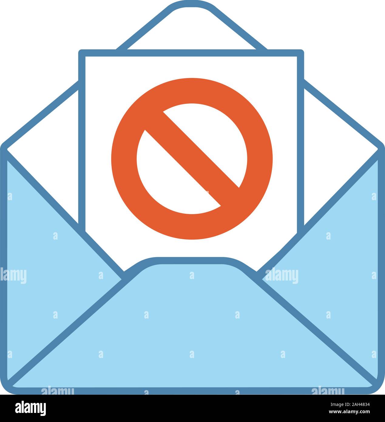 Protest action email notification color icon. Social or political movement targeted mailing. Sending letter with protest event details. Remonstration Stock Vector