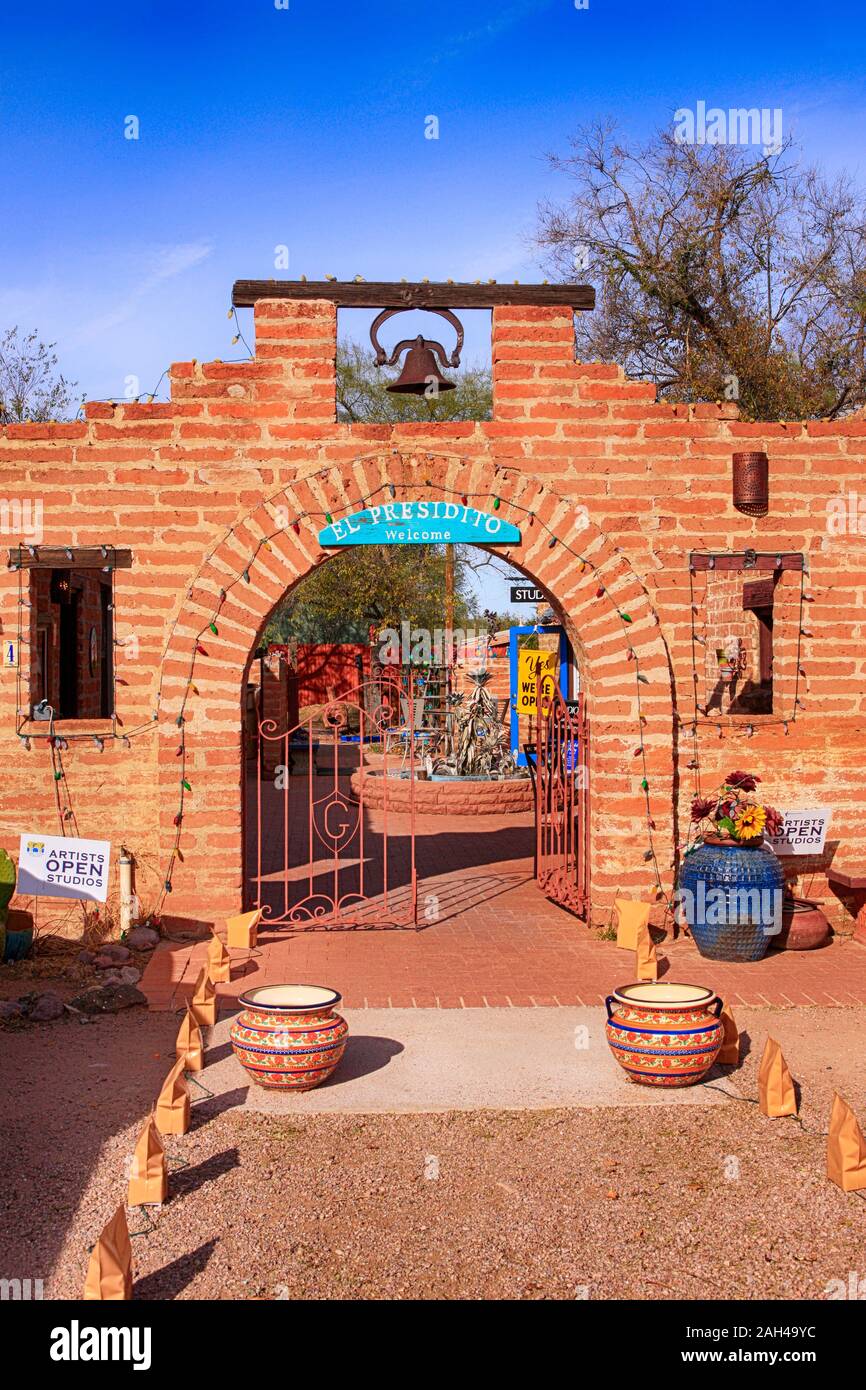 Entrance to the Tubac School of Fine Art and artist studios in Tubac