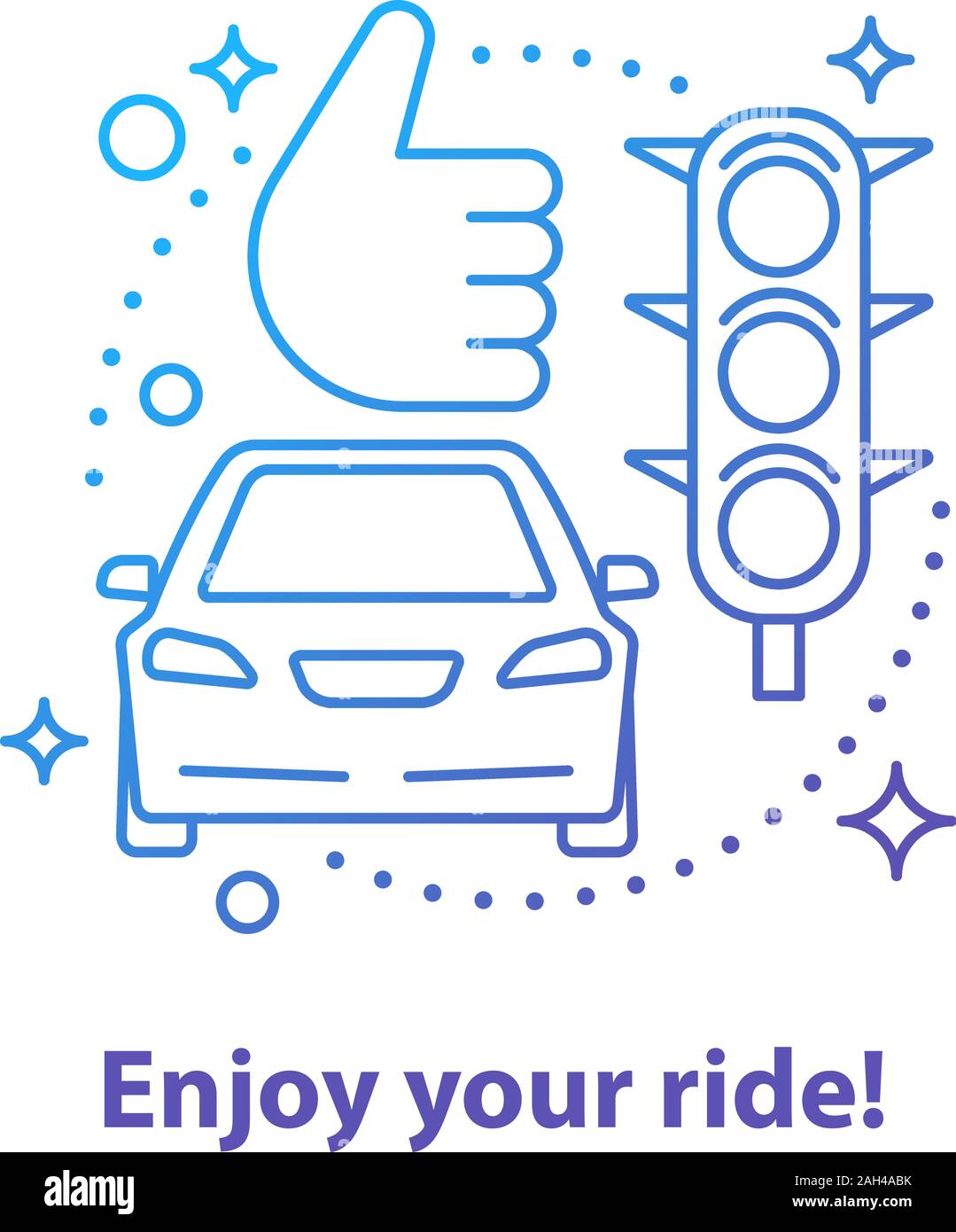 Carpooling Service Concept Icon Successful Ride Sharing Idea Thin Line