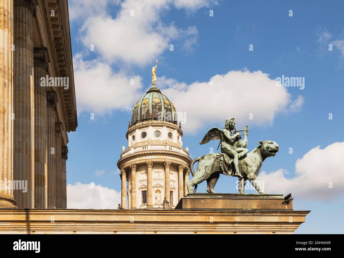 Germany, Berlin, Gendarmenmarkt, Konzerthaus Berlin and French Cathedral Stock Photo
