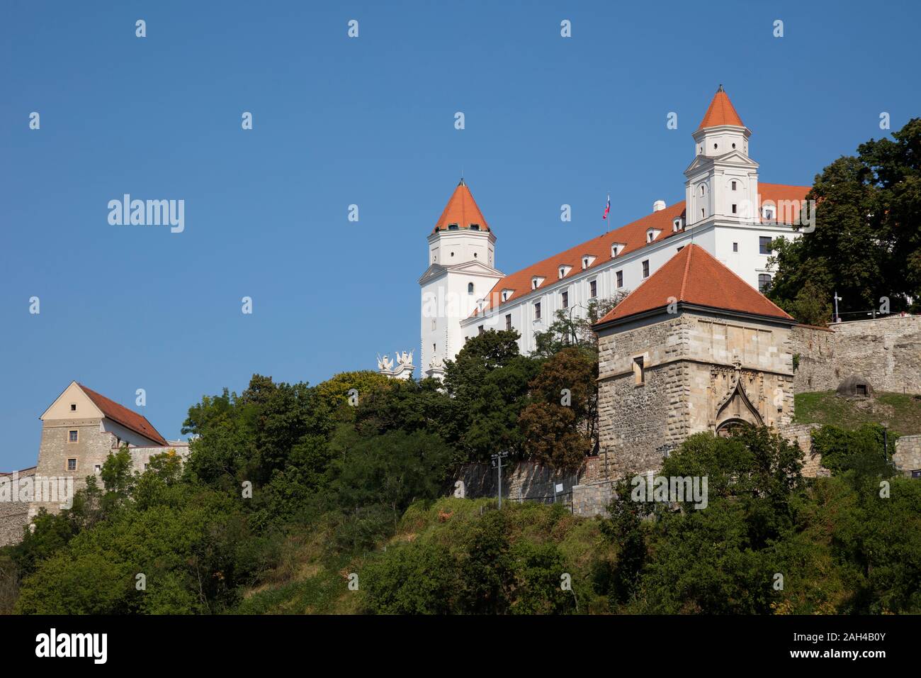Slovakia, Bratislava,View of Bratislava castle Stock Photo