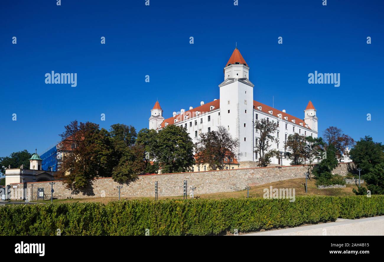 Slovakia, Bratislava, Exterior of Bratislava Castle Stock Photo