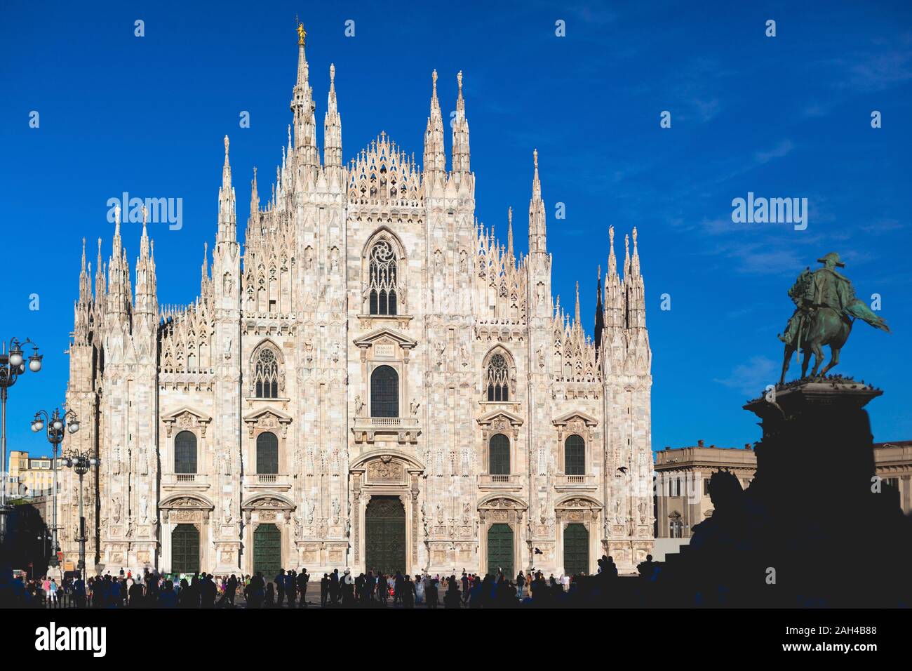 Italy, Milan, Facade of Milan Cathedral Stock Photo