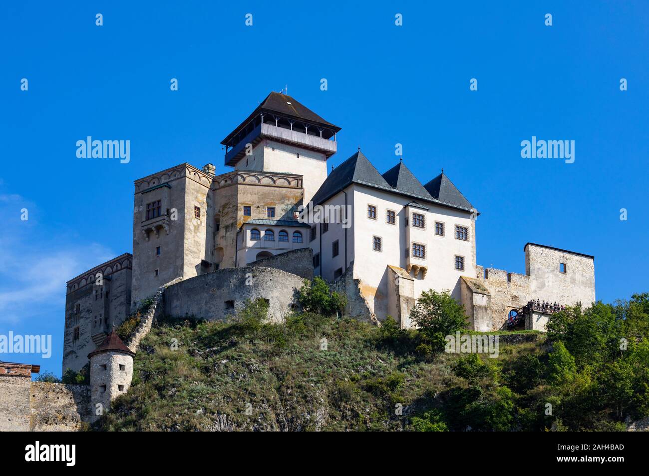 Slovakia, Trencin, Trencin Castle against clear sky Stock Photo