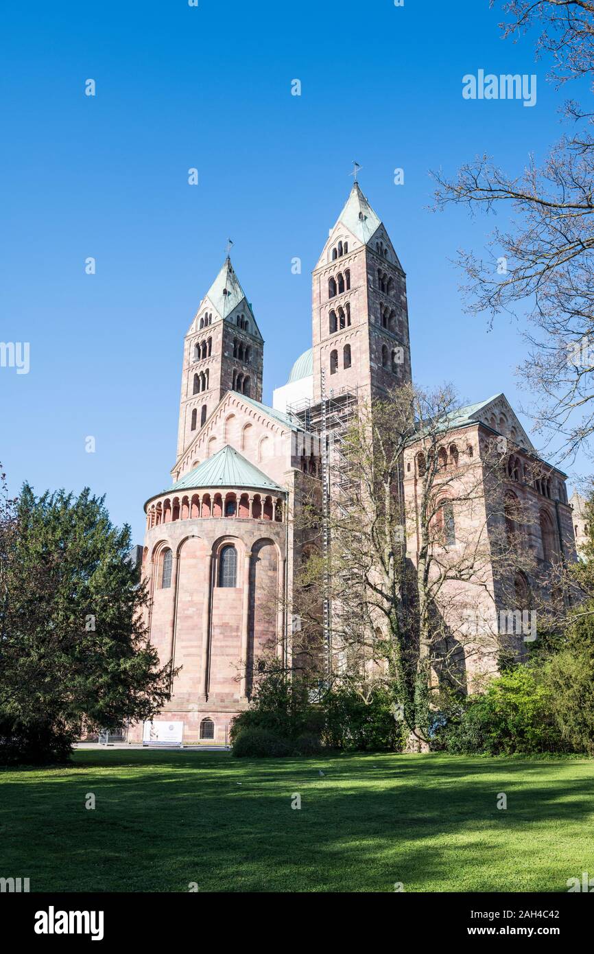 Germany, Speyer, Exterior of Speyer Cathedral Stock Photo