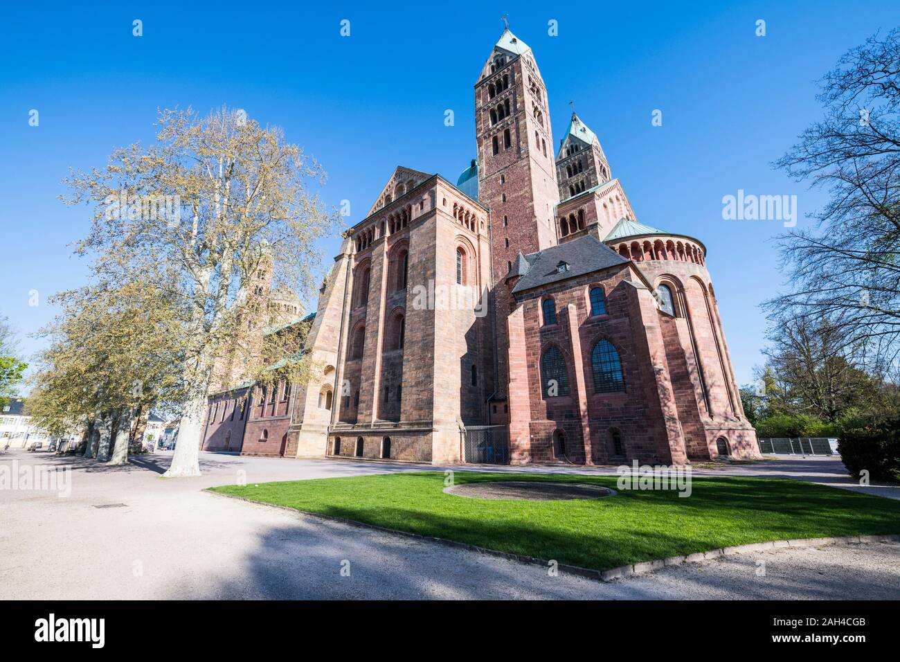 Germany, Speyer, Exterior of Speyer Cathedral Stock Photo