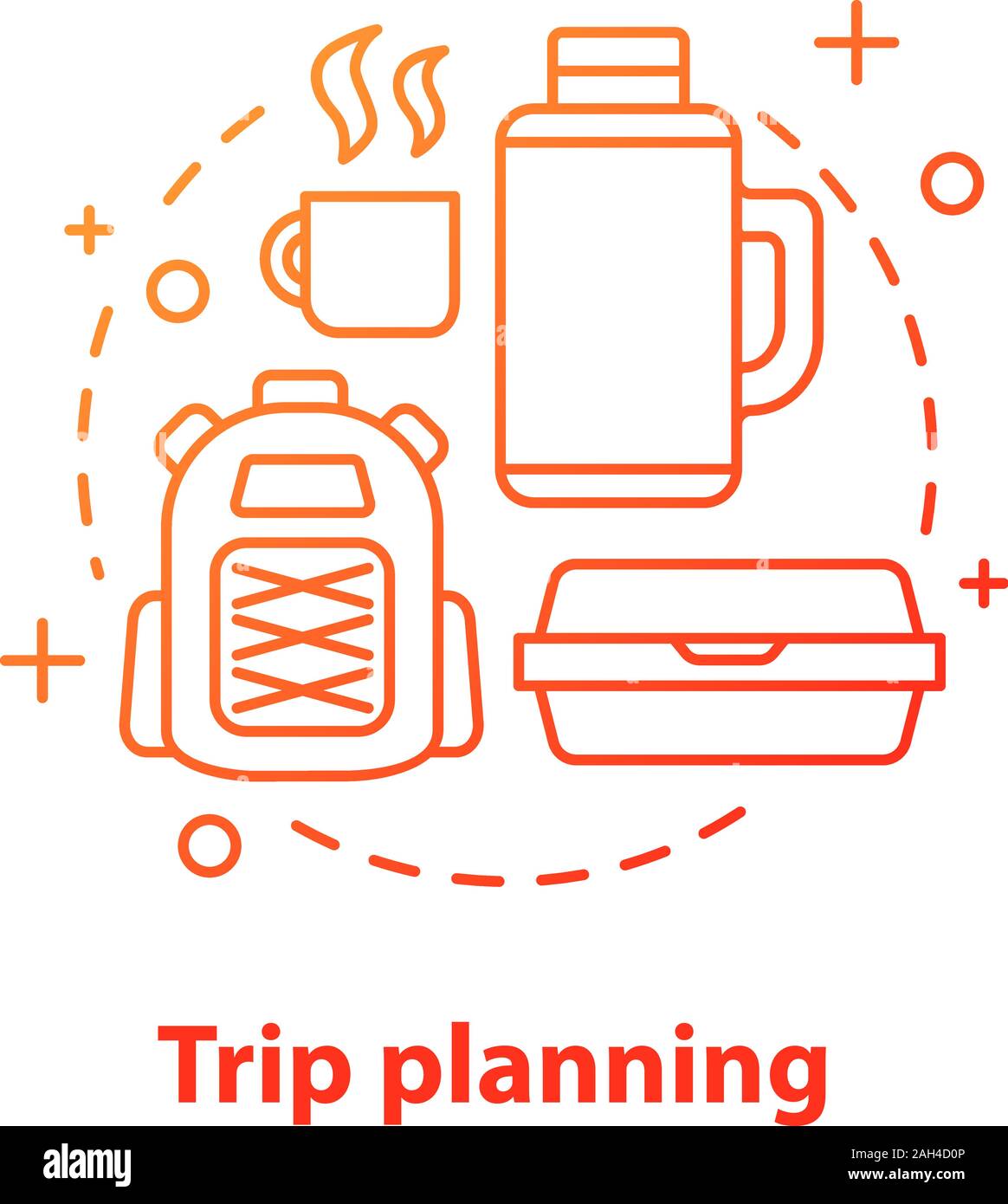 Camping concept icon. Trip planning. Picnic. Outdoor recreation idea ...