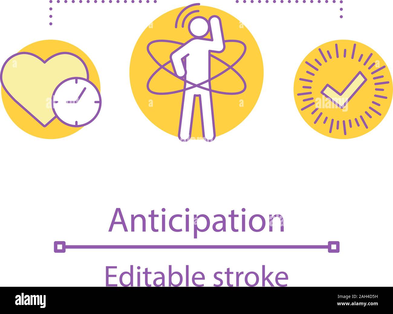 Anticipation concept icon Expectation idea thin line illustration