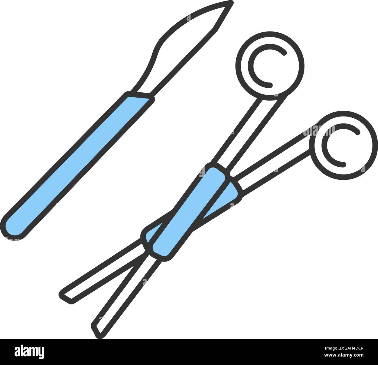 Surgical Scalpel And Clamp Color Icon Surgical Tools Surgery Surgical Scalpel And Clamp Color Icon Surgical Tools Surgery Instruments Isolated Vector Illustration 2AH4DCR