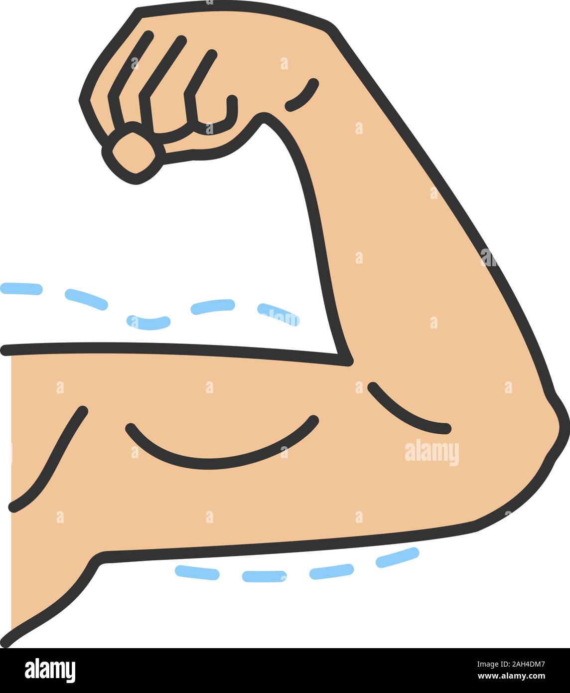 Male arm lift surgery color icon. Brachioplasty for men. Plastic ...