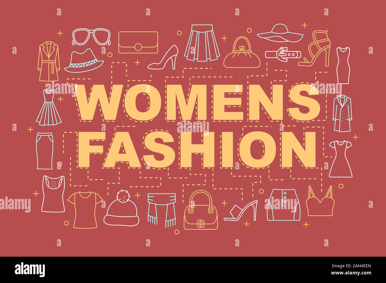 Women S Fashion Word Concepts Banner Clothing Store Casual Style Woman Clothes And Accessory Presentation Website Isolated Lettering Typography Stock Vector Image Art Alamy