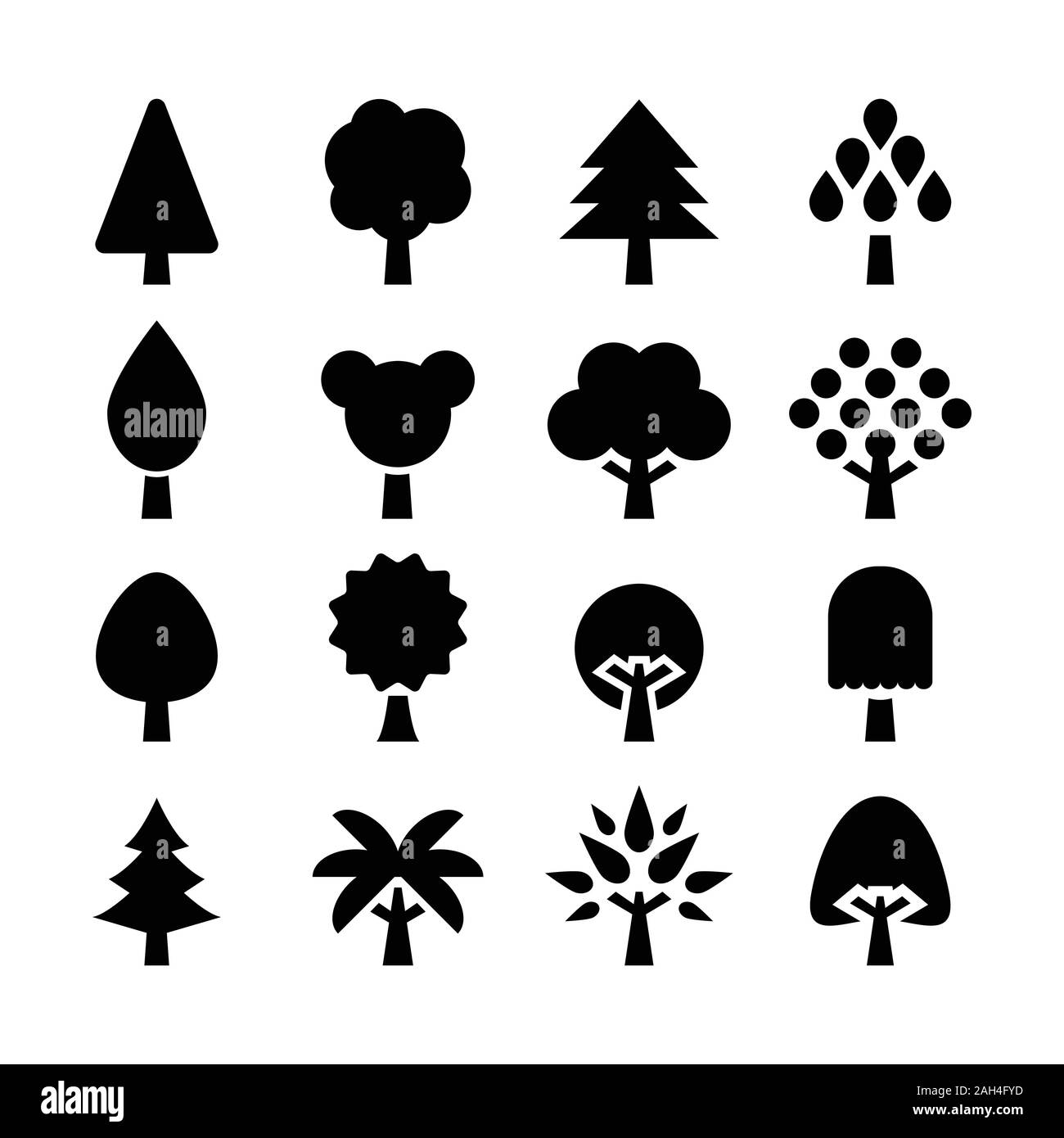Tree icon set design Stock Vector Image & Art - Alamy