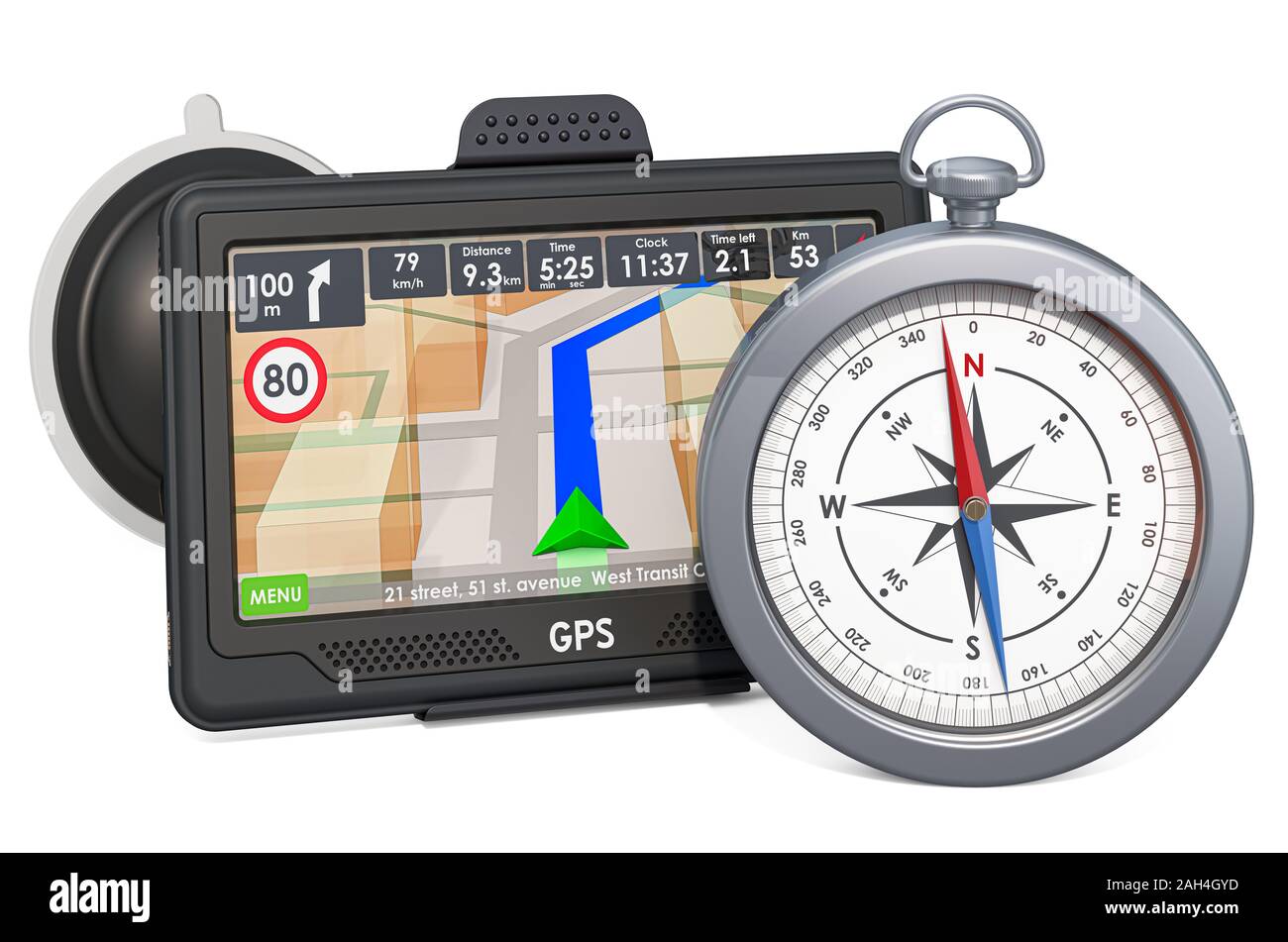 Gps receiver compass Cut Out Stock Images & Pictures Alamy