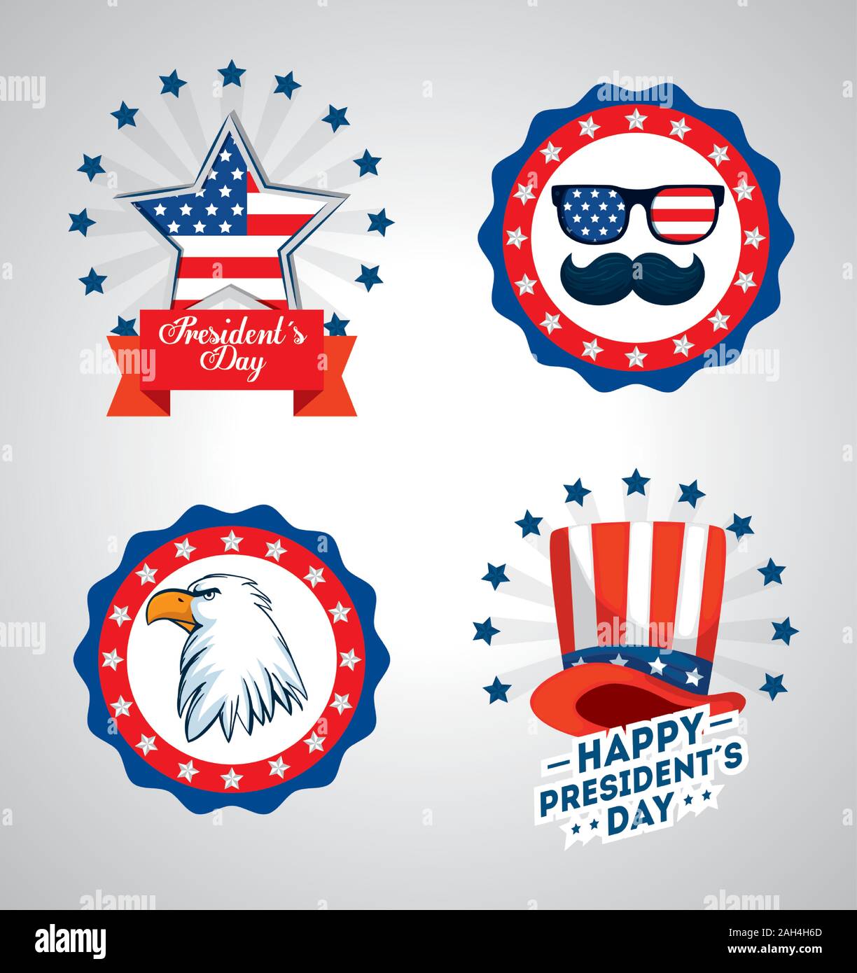 set of happy presidents day icons Stock Vector Image & Art - Alamy