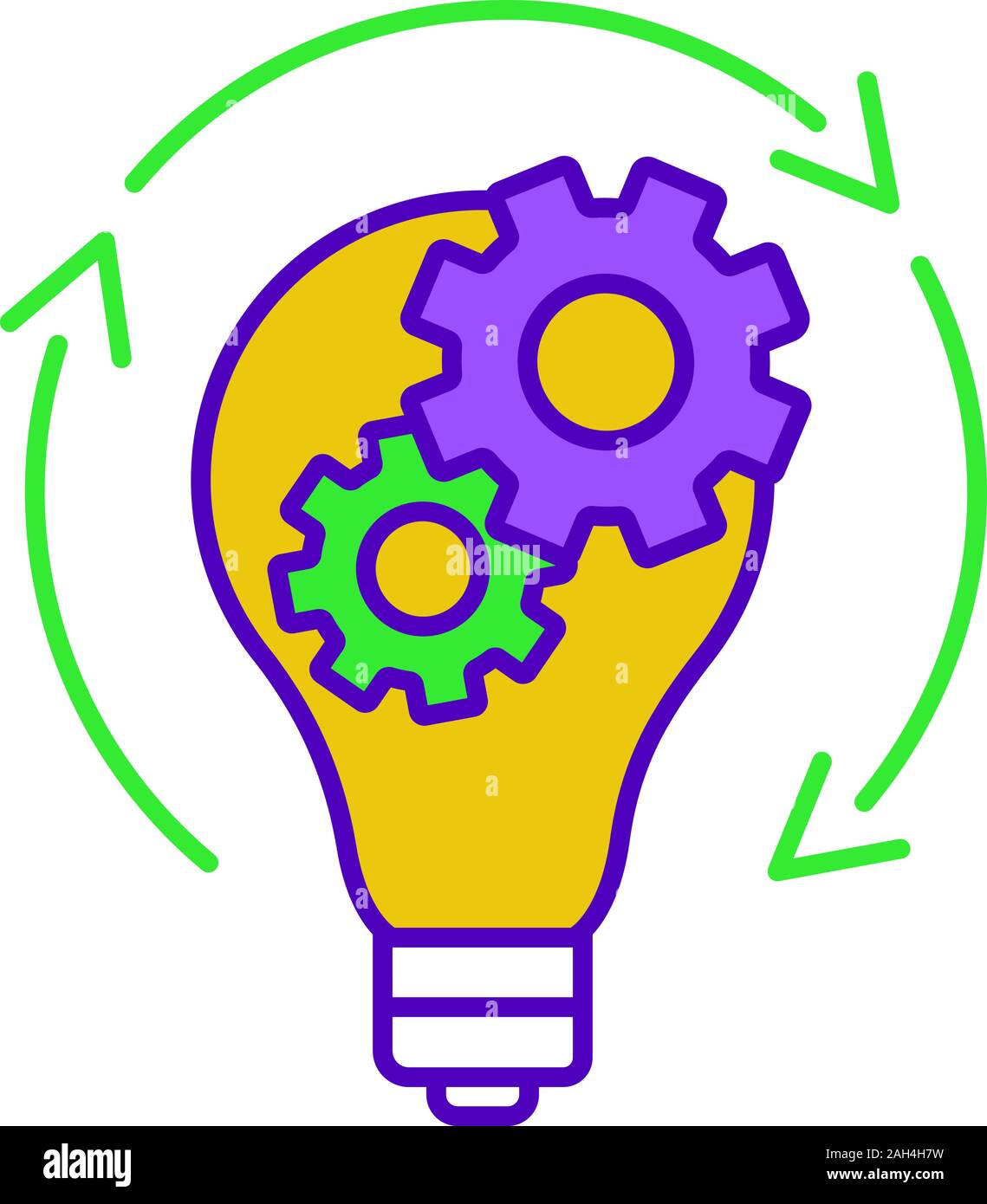 Idea generation color icon. Startup development. New business concept ...