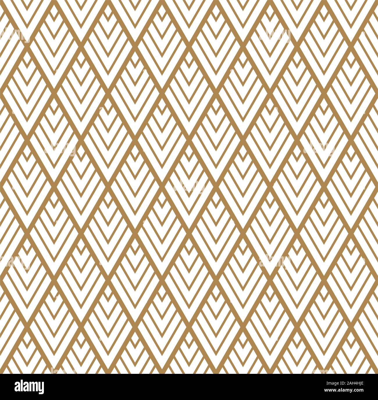 Seamless geometric pattern in style art deco.Brown color.Thick lines ...