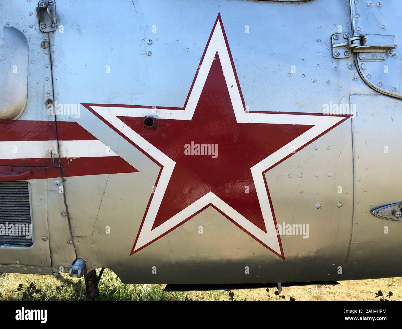 Old Soviet helicopter in Ukraine Stock Photo - Alamy