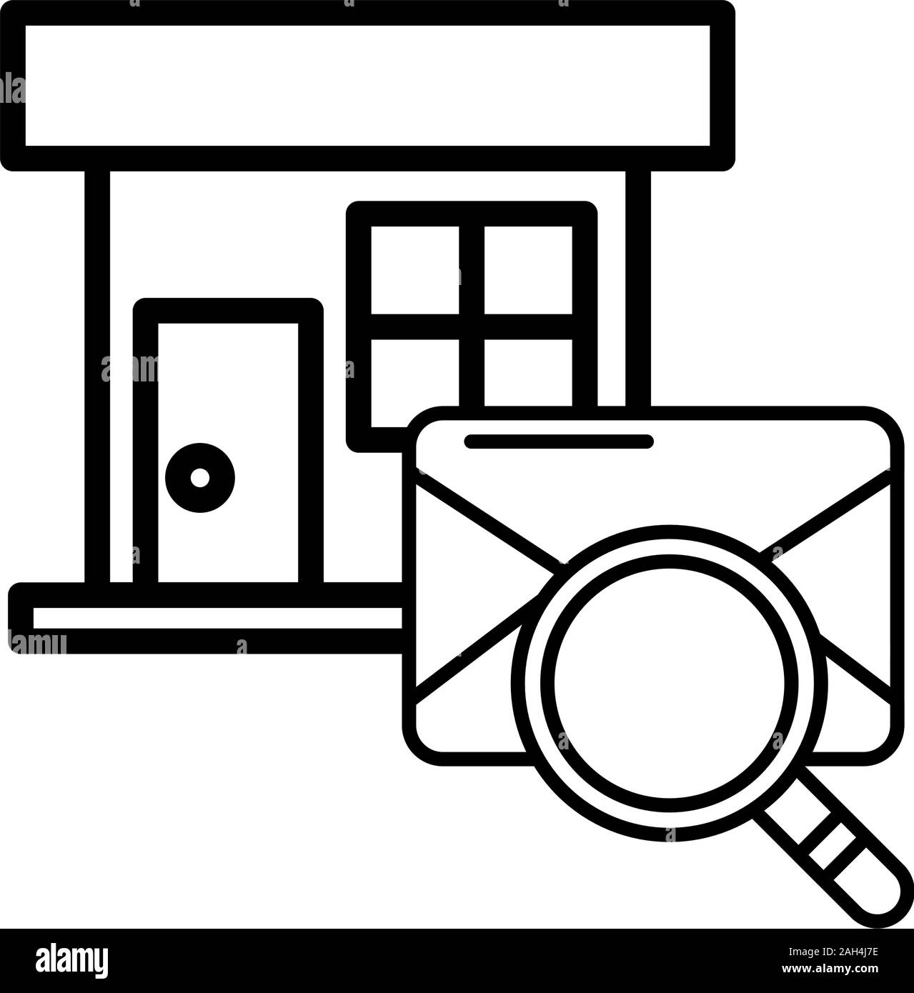 Courier mail building Stock Vector Images - Alamy