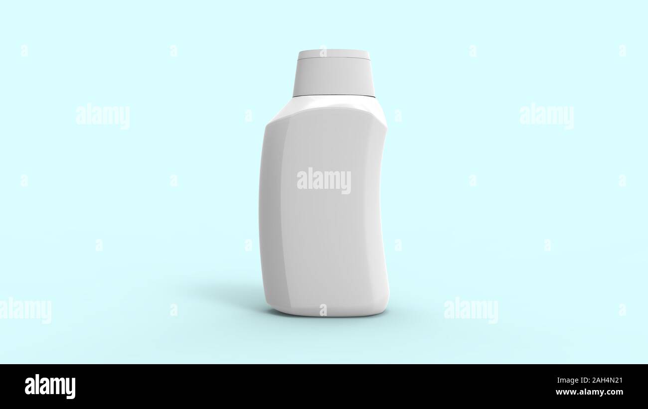 3d rendering of a plastic container bottle isolated in studio ...