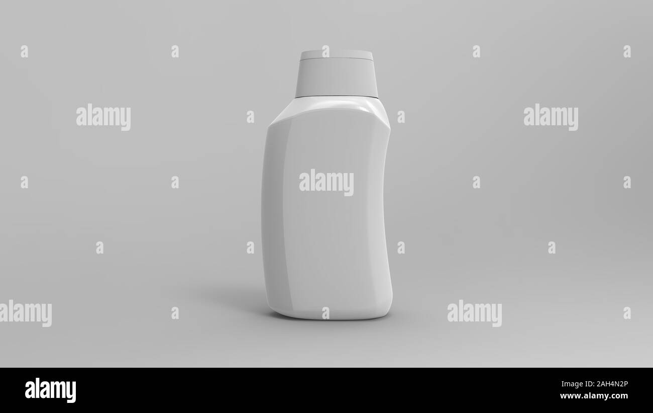 3d rendering of a plastic container bottle isolated in studio ...