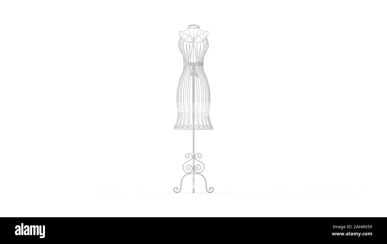 3d rendering of a mannequin dummy woman doll isolated in studio Stock