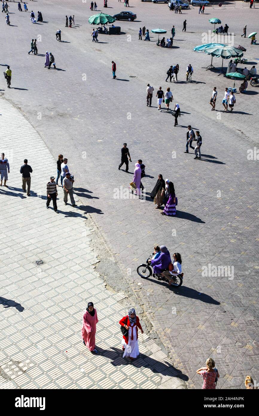 People on the street in Marrakech, Morocco Stock Photo
