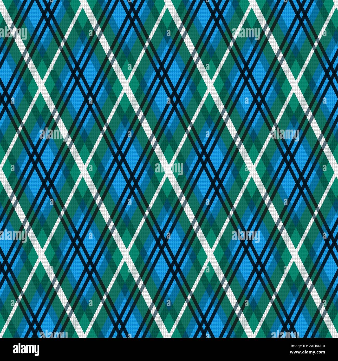 Rhombic seamless illustration pattern as a tartan plaid in muted green