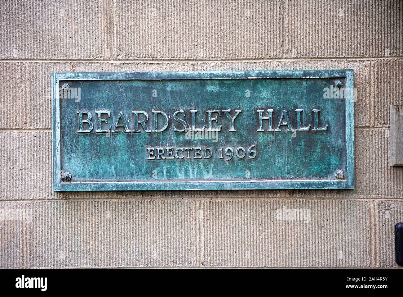 Name Plate "Beardsley Hall, Erected 1906" Swarthmore College