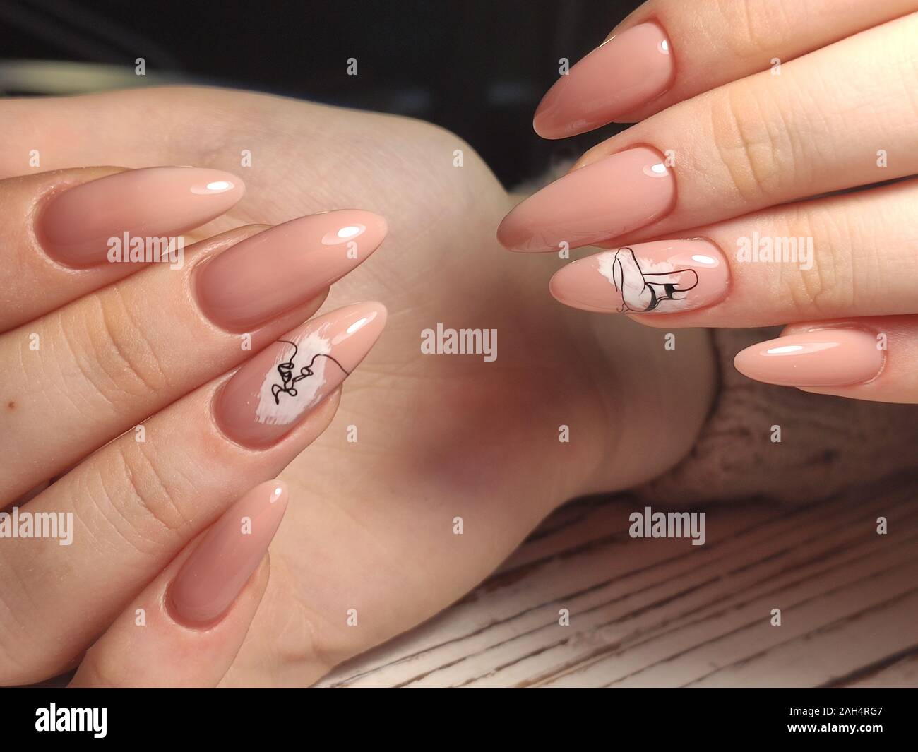 Multicolored Pastel Manicure With A Design Of Natural Flowers On Female  Hand Close Up.Summer Nail Design. Stock Photo, Picture and Royalty Free  Image. Image 72438182.