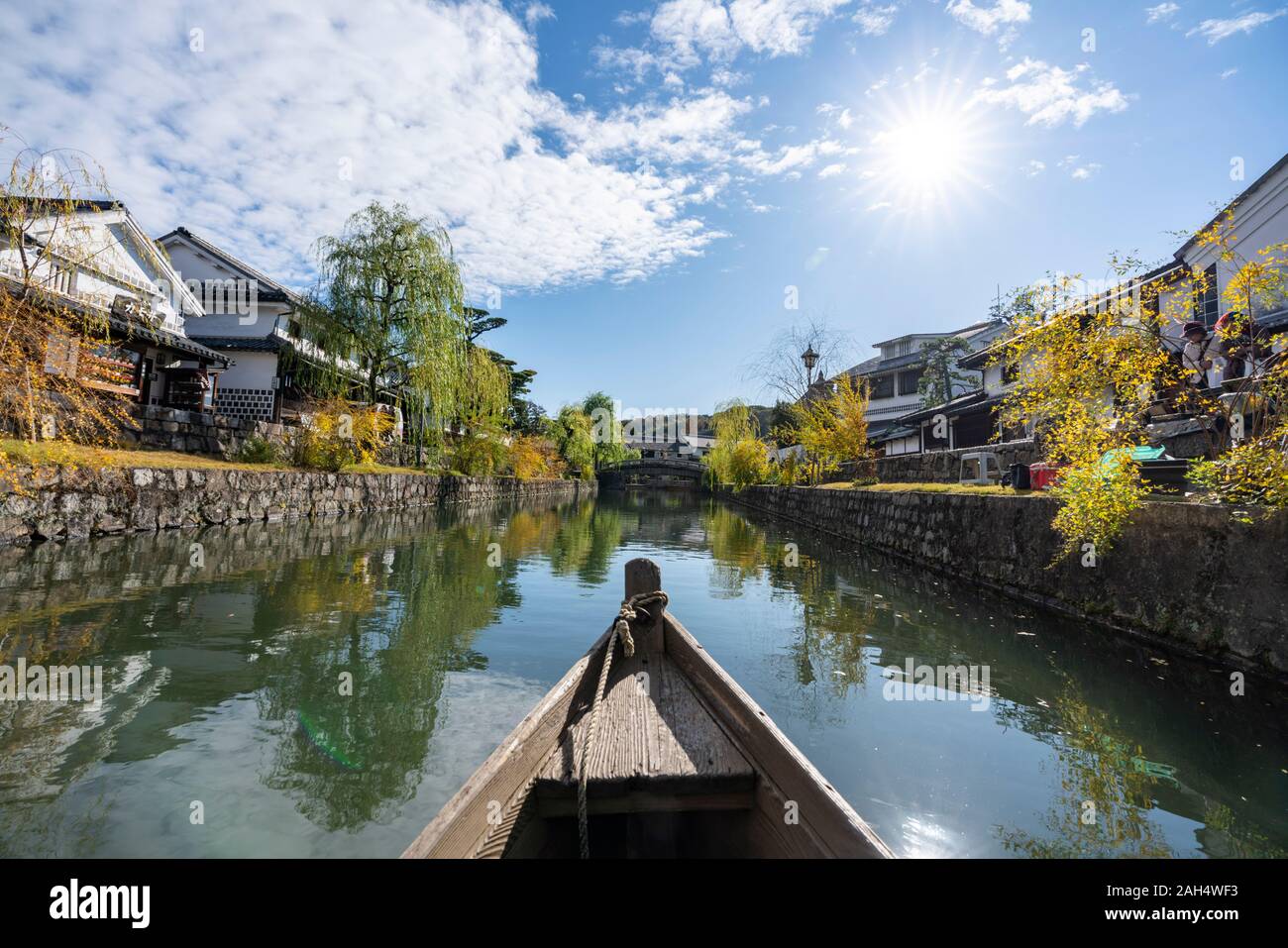 View of Kurashiki Bikan Historical Quarter. Townscape known