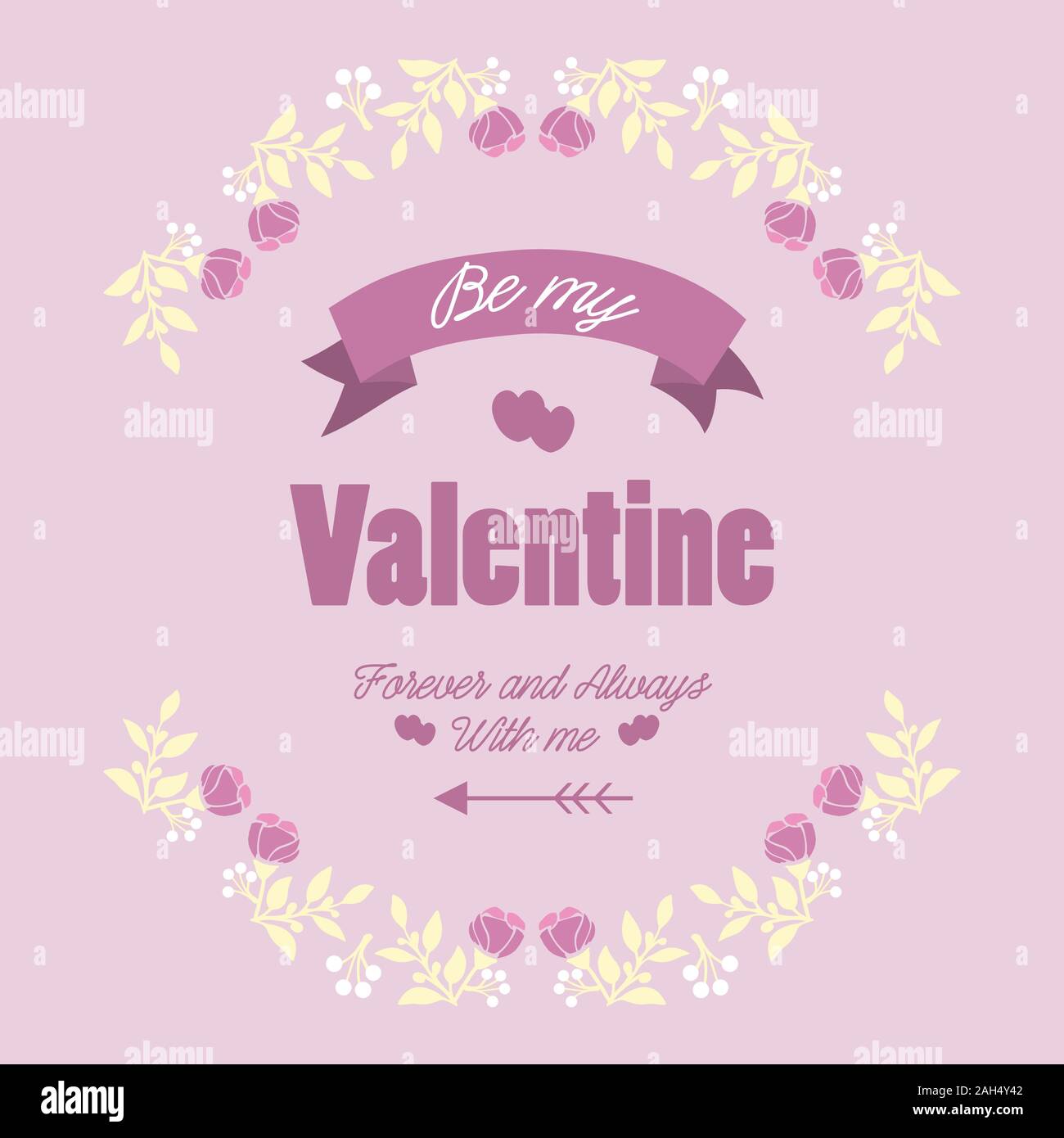 Happy valentine greeting card frame design, with beautiful crowd of ...