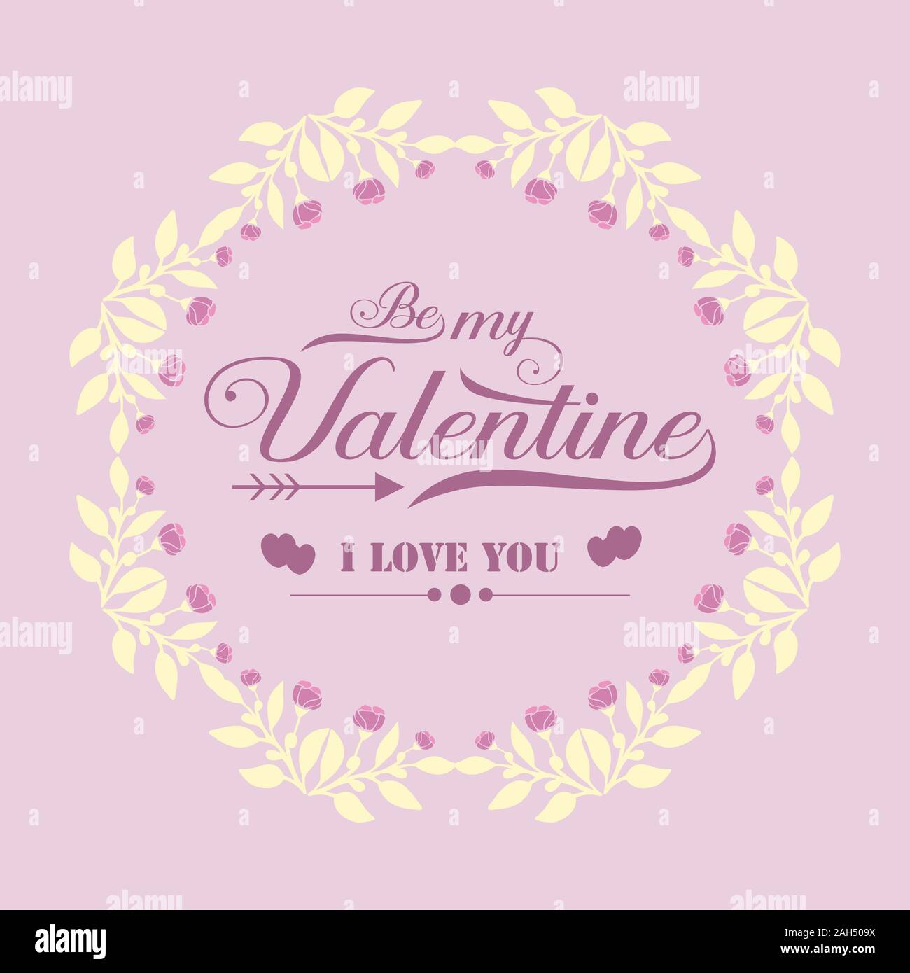 Cute pink and white floral frame, for happy valentine ornate cards ...