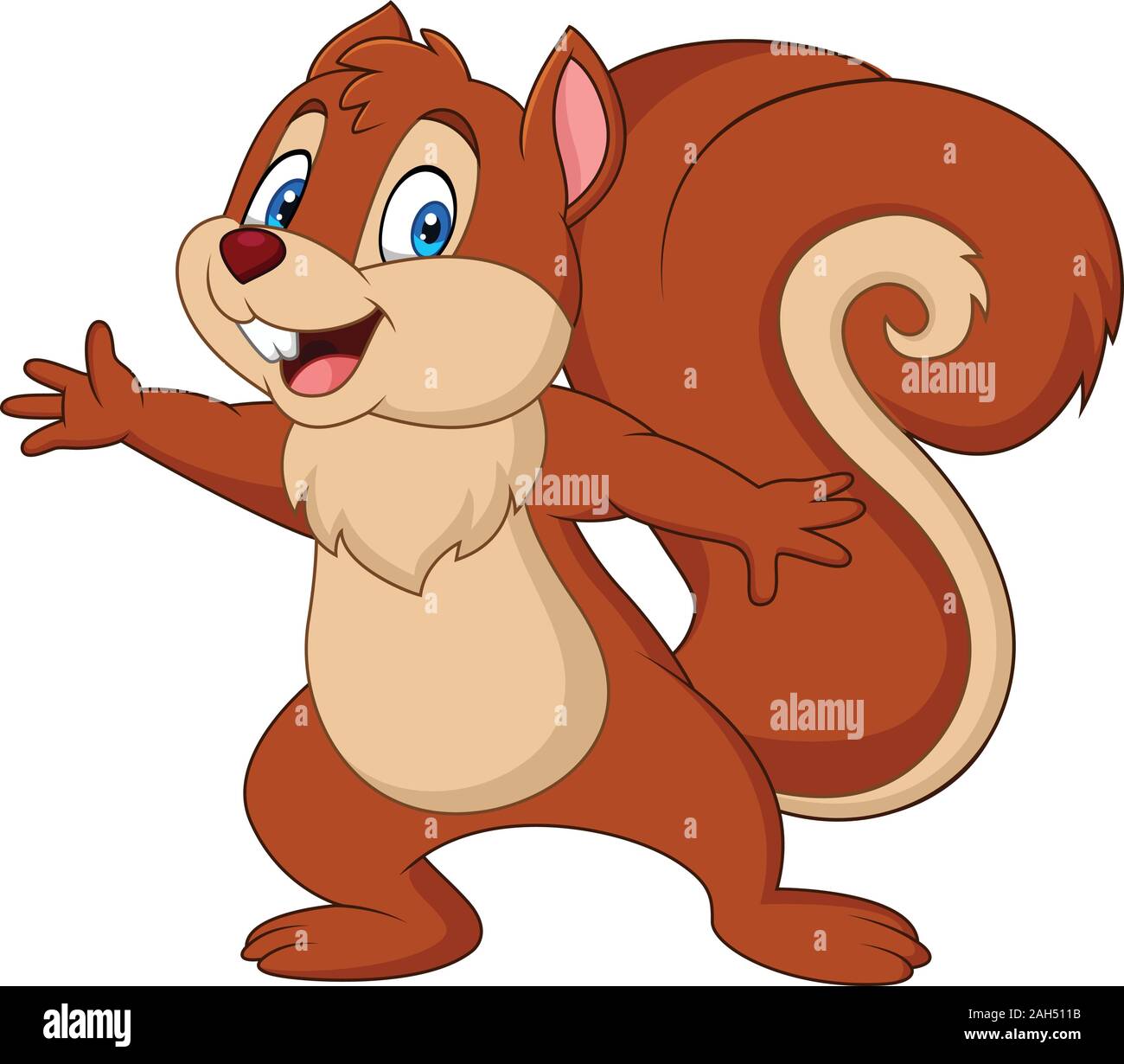 Cute squirrel cartoon Stock Vector