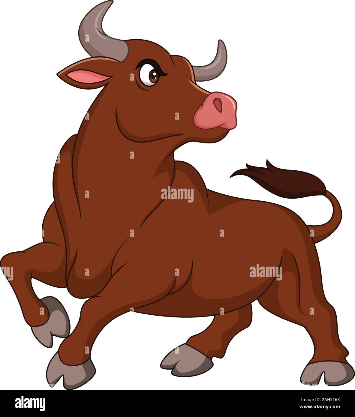 Cartoon angry bull isolated on white background Stock Vector Image & Art -  Alamy