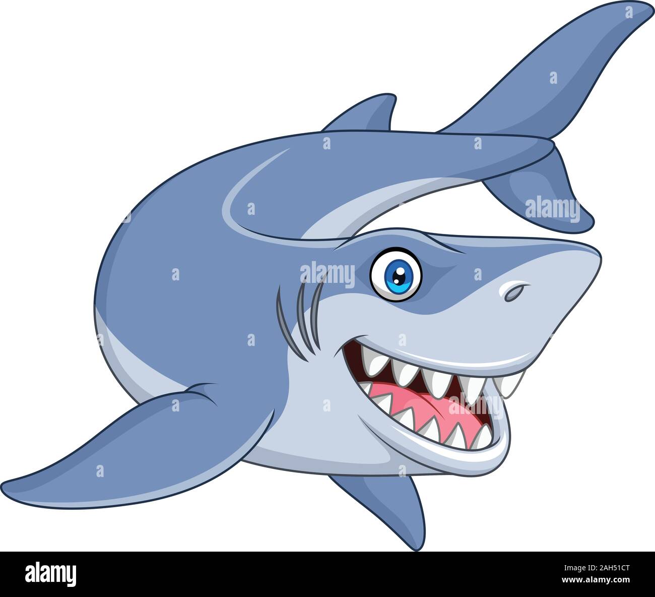 Cartoon smiling shark Stock Vector Image & Art - Alamy