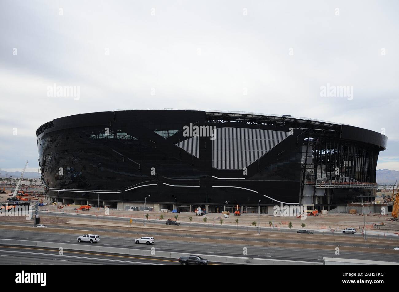 General Overall View Of The Construction Site Of Allegiant Stadium Sunday Dec 22 19 In Las Vegas The Stadium Will Be The Home Of The Las Vegas Raiders And The Unlv Football