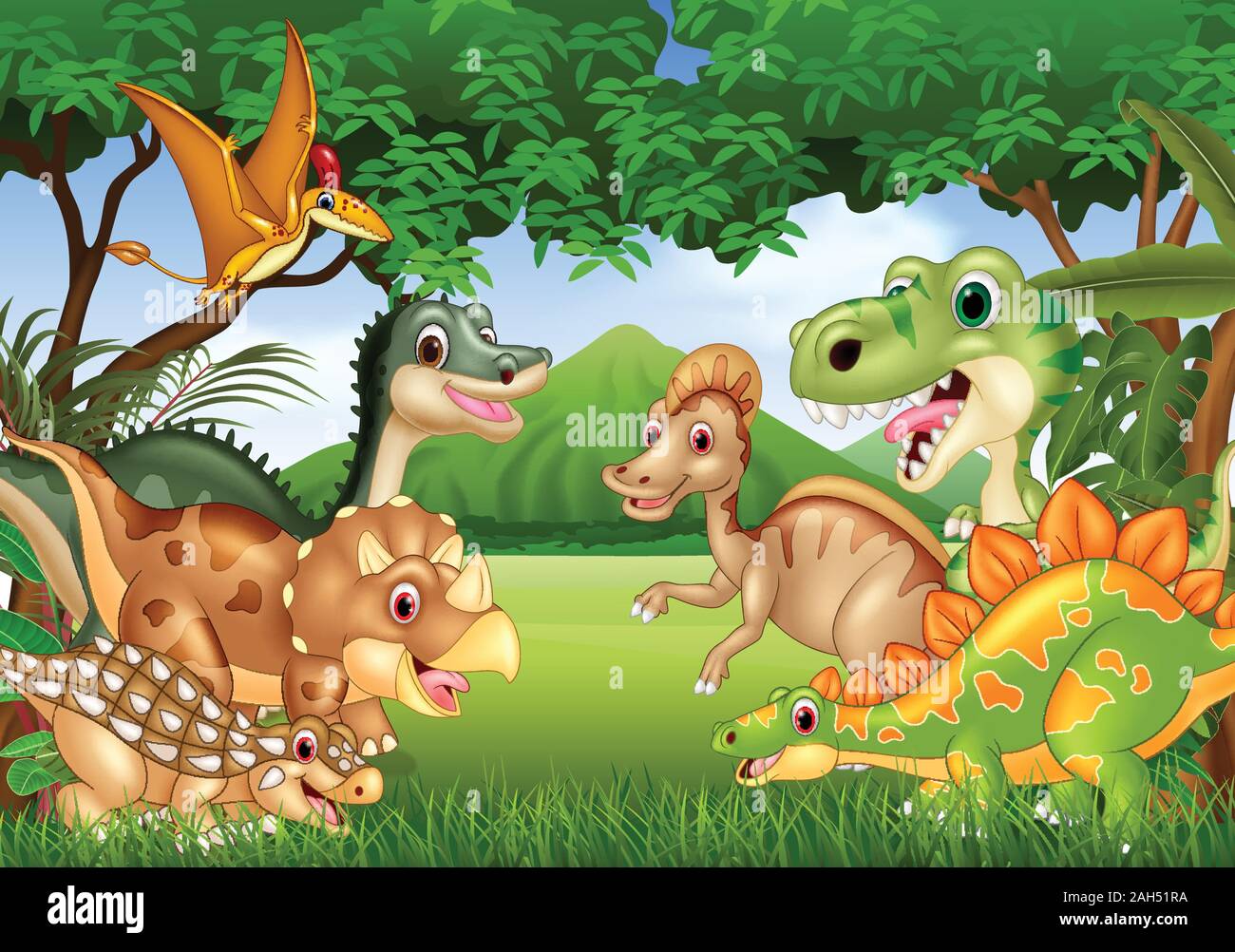 Баннер с динозаврами
