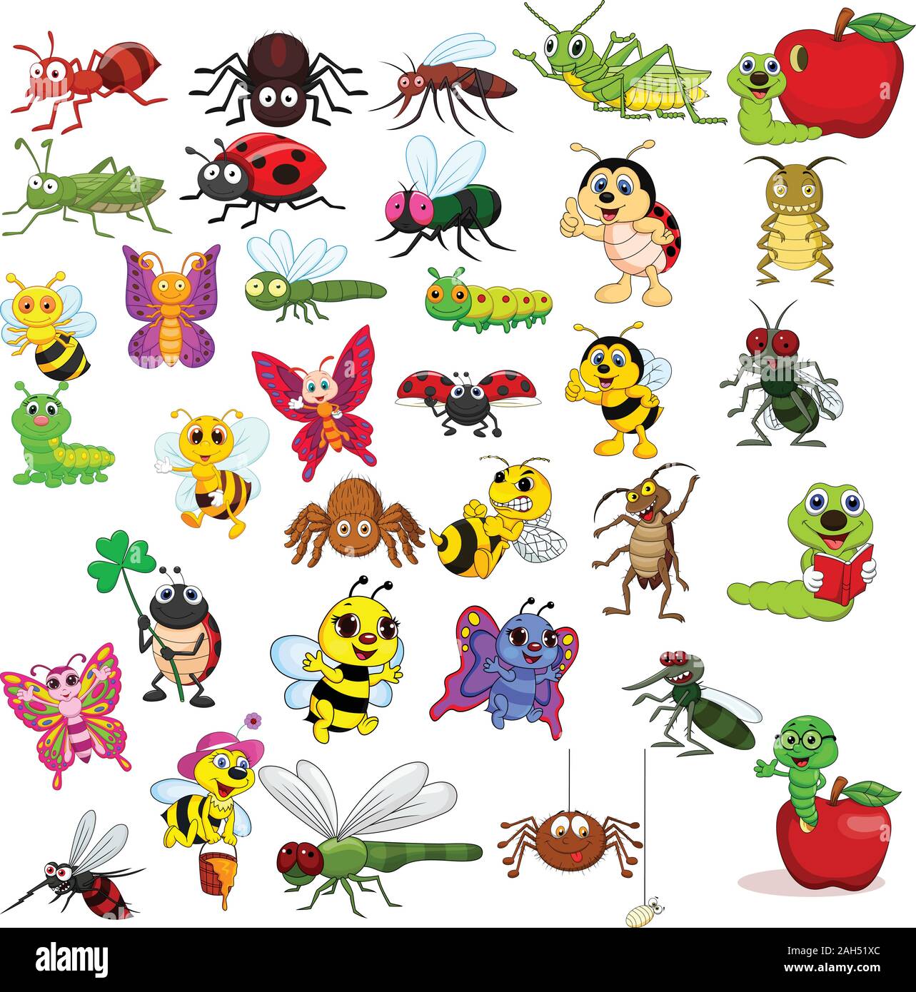Cartoon Insect Collection Set Stock Vector Image And Art Alamy 3147