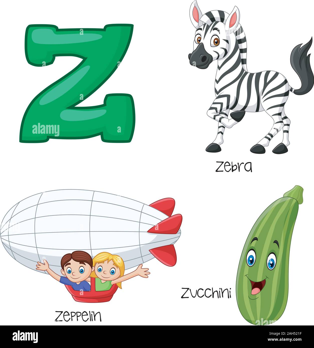 Illustration of Z alphabet Stock Vector