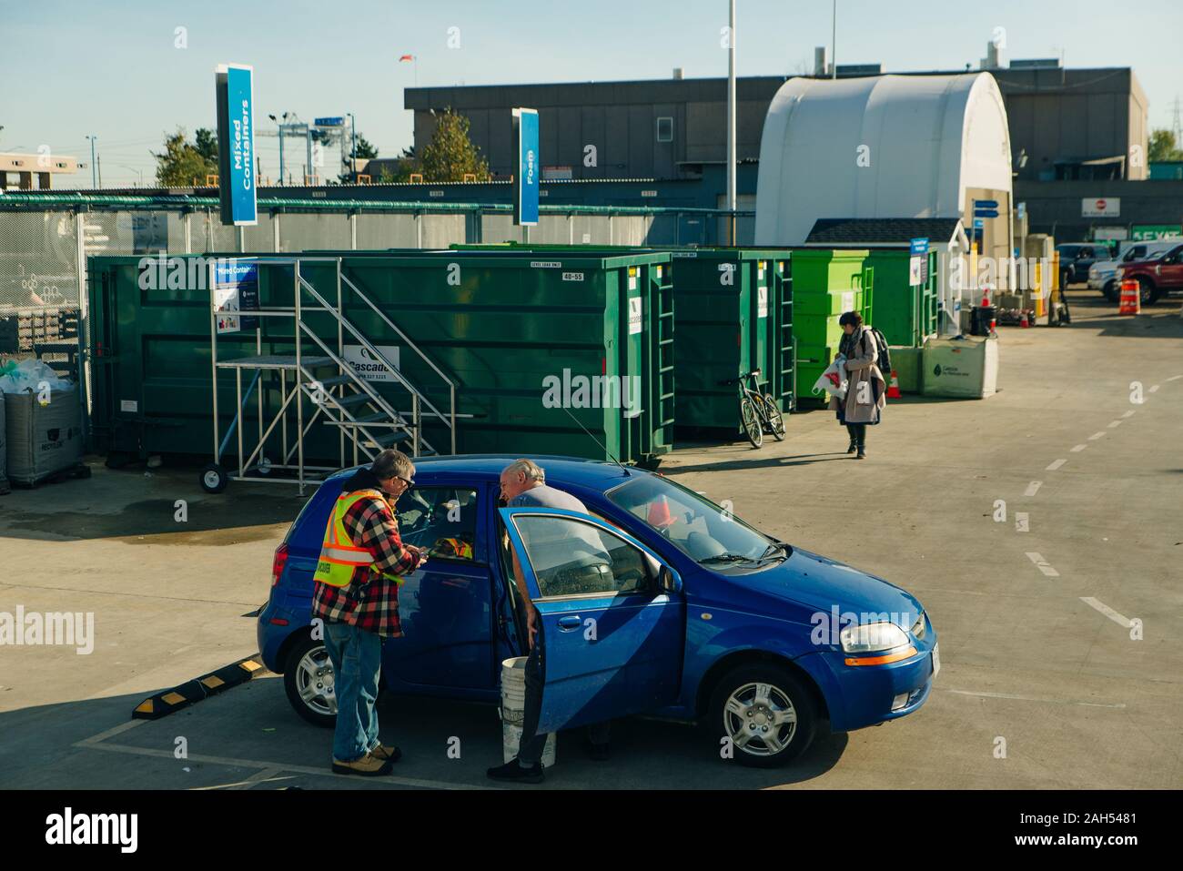 Vancouver Zero Waste Centre october, 2019 Plastic bins in recycle