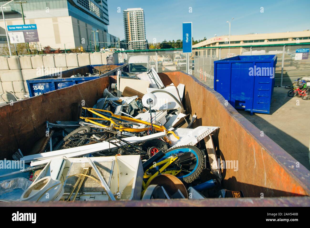 Vancouver Zero Waste Centre october, 2019 Plastic bins in recycle