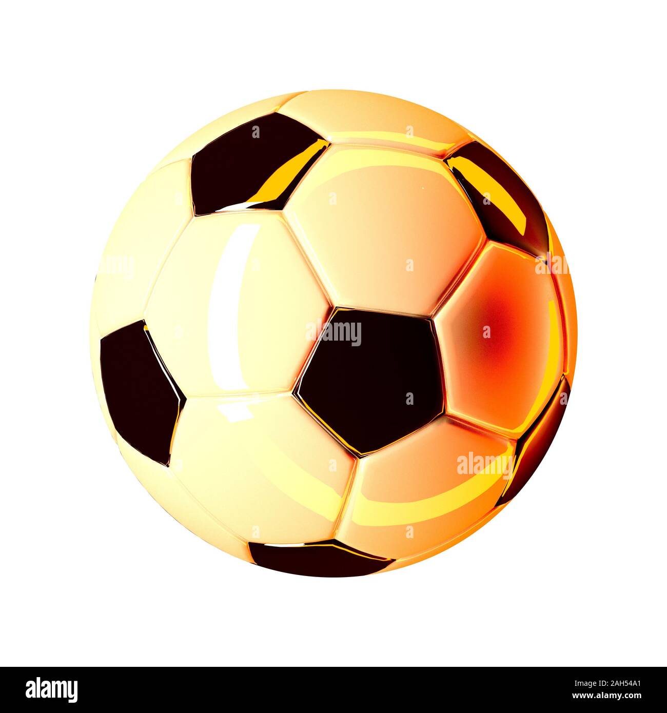 soccer ball on isolated on white 3d render Stock Photo - Alamy